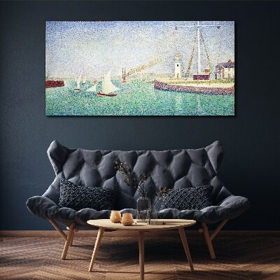 Tablou canvas Peisaj marin cu barci cu pânze