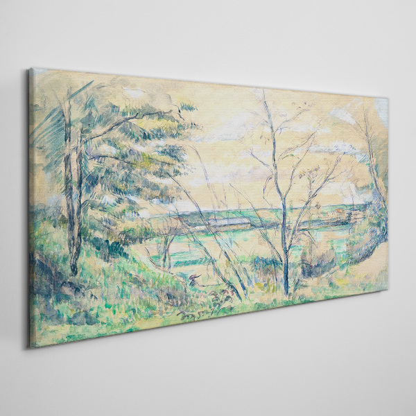 Tablou canvas Un peisaj liniștit cu copaci