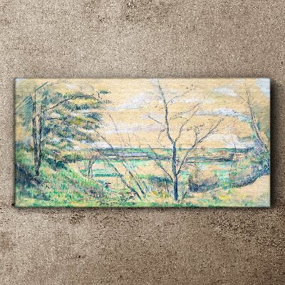 Tablou canvas Un peisaj liniștit cu copaci