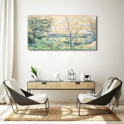 Tablou canvas Un peisaj liniștit cu copaci