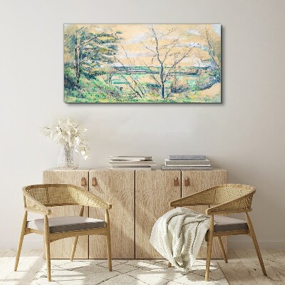 Tablou canvas Un peisaj liniștit cu copaci