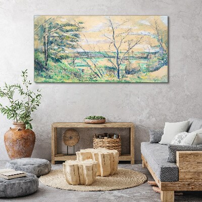 Tablou canvas Un peisaj liniștit cu copaci