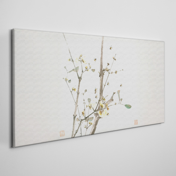 Tablou canvas O ramură florală în tonuri delicate
