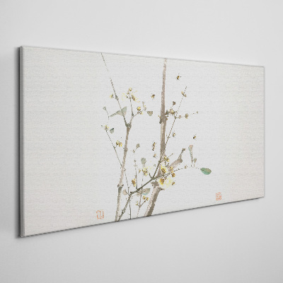 Tablou canvas O ramură florală în tonuri delicate