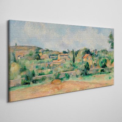 Tablou canvas Peisaj de țară în culori pastelate