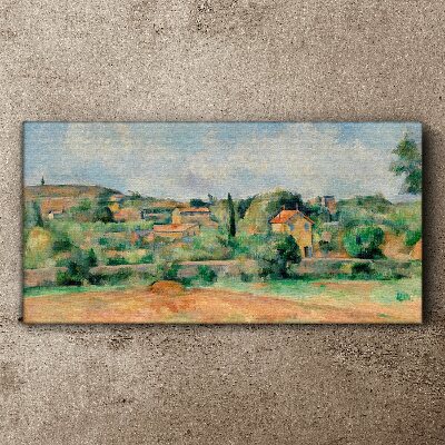 Tablou canvas Peisaj de țară în culori pastelate