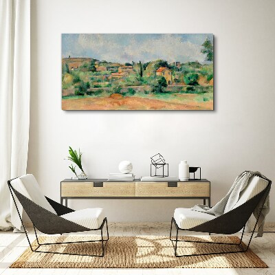 Tablou canvas Peisaj de țară în culori pastelate
