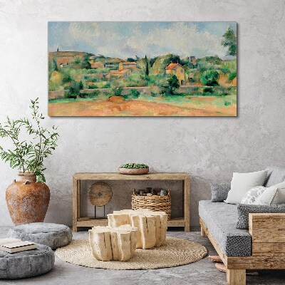 Tablou canvas Peisaj de țară în culori pastelate