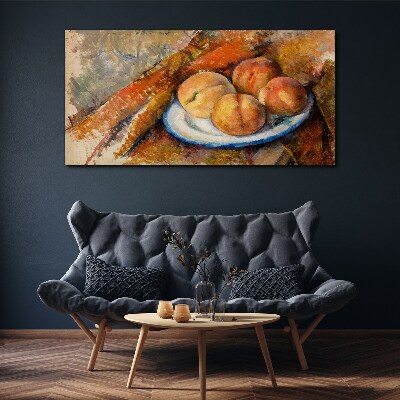 Tablou canvas Masa cu fructe in culori pastelate