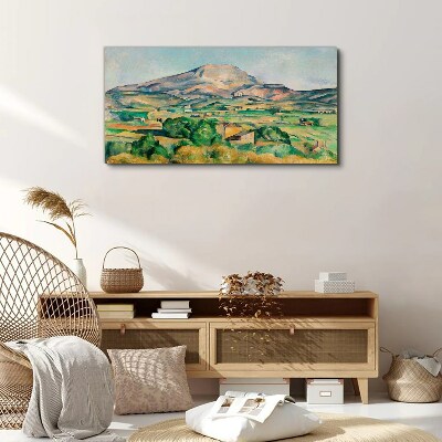Tablou canvas Peisaj montan in culori pastelate