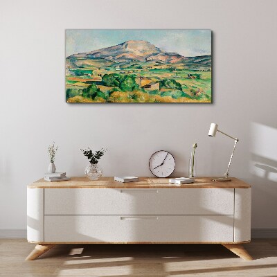 Tablou canvas Peisaj montan in culori pastelate