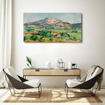 Tablou canvas Peisaj montan in culori pastelate