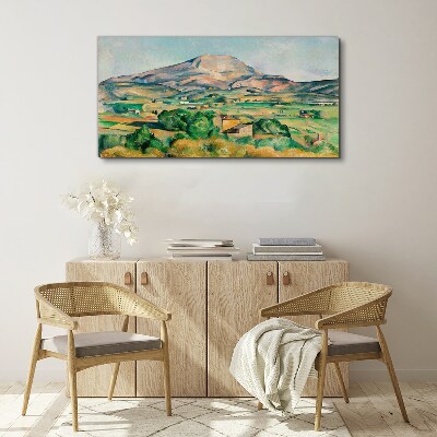 Tablou canvas Peisaj montan in culori pastelate