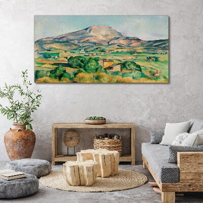 Tablou canvas Peisaj montan in culori pastelate