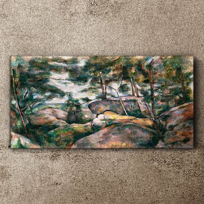 Tablou canvas Stânci în pădurea Cézanne