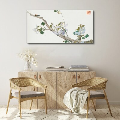 Tablou canvas Insecte și flori Ju Lian