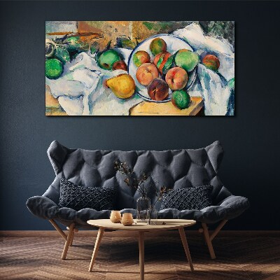 Tablou canvas Compoziție de fructe pe un fundal alb
