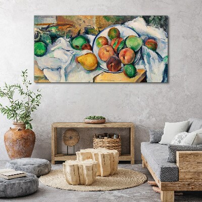 Tablou canvas Compoziție de fructe pe un fundal alb