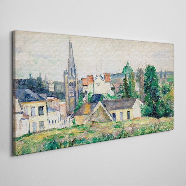 Tablou canvas Peisaj rural cu o biserică