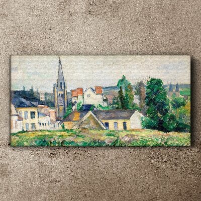 Tablou canvas Peisaj rural cu o biserică