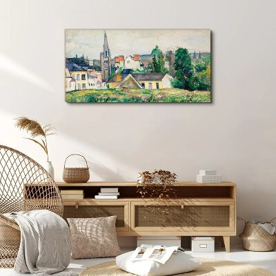 Tablou canvas Peisaj rural cu o biserică