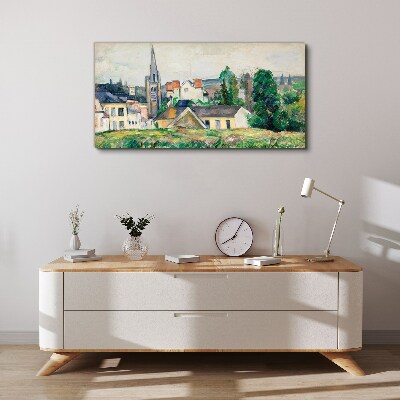 Tablou canvas Peisaj rural cu o biserică