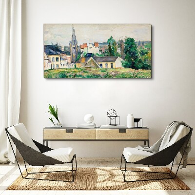 Tablou canvas Peisaj rural cu o biserică