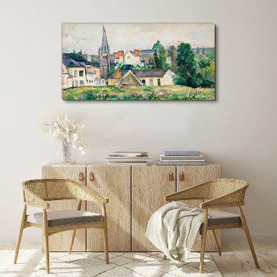 Tablou canvas Peisaj rural cu o biserică