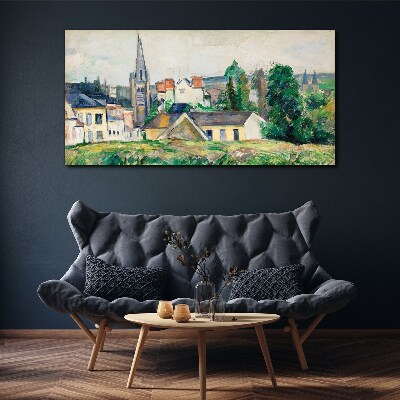 Tablou canvas Peisaj rural cu o biserică