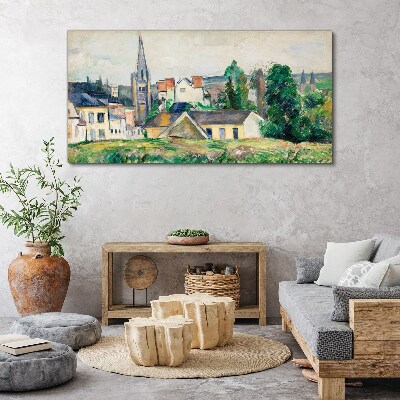 Tablou canvas Peisaj rural cu o biserică