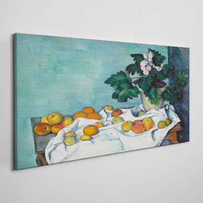 Tablou canvas Masa cu fructe cu vaza