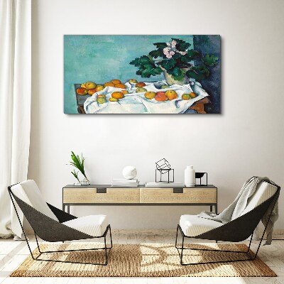 Tablou canvas Masa cu fructe cu vaza