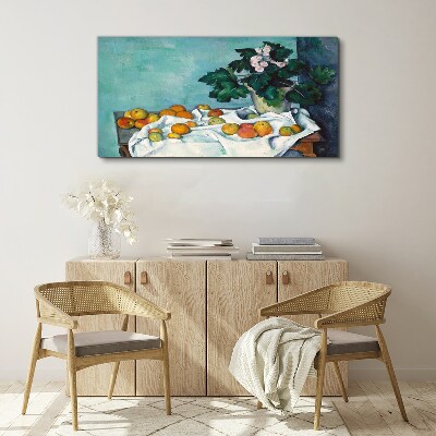 Tablou canvas Masa cu fructe cu vaza