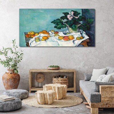 Tablou canvas Masa cu fructe cu vaza