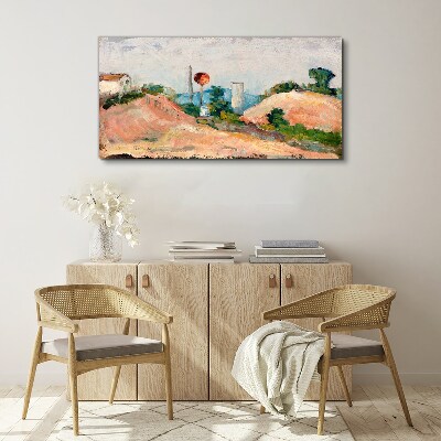 Tablou canvas Peisaj cu o minge roșie