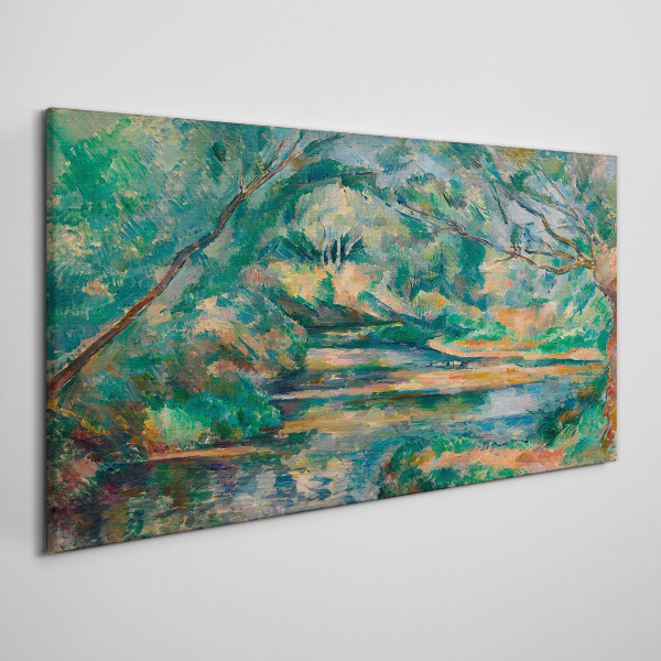 Tablou canvas Peisaj verde cu un râu