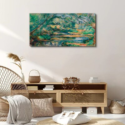 Tablou canvas Peisaj verde cu un râu