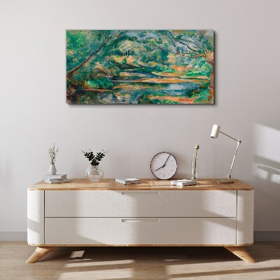 Tablou canvas Peisaj verde cu un râu