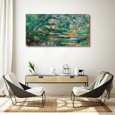 Tablou canvas Peisaj verde cu un râu