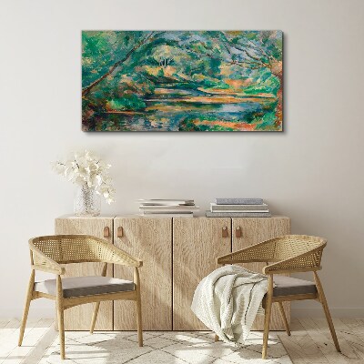 Tablou canvas Peisaj verde cu un râu
