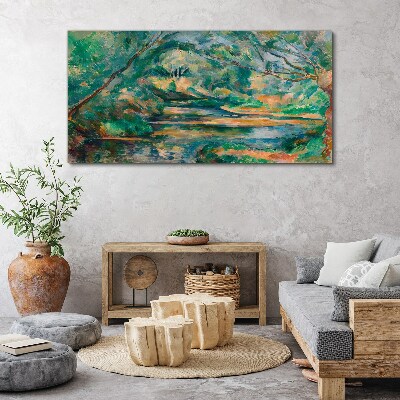 Tablou canvas Peisaj verde cu un râu