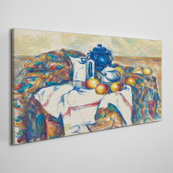 Tablou canvas Natura moartă cu un ceainic albastru