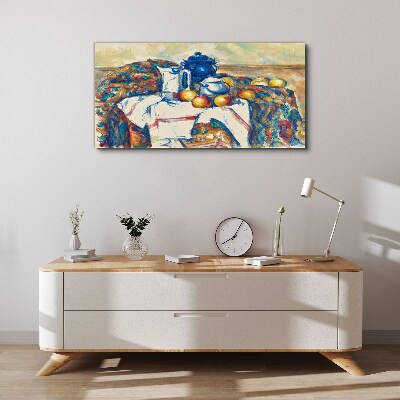 Tablou canvas Natura moartă cu un ceainic albastru