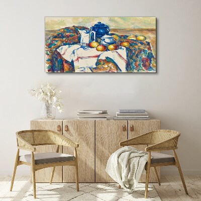 Tablou canvas Natura moartă cu un ceainic albastru