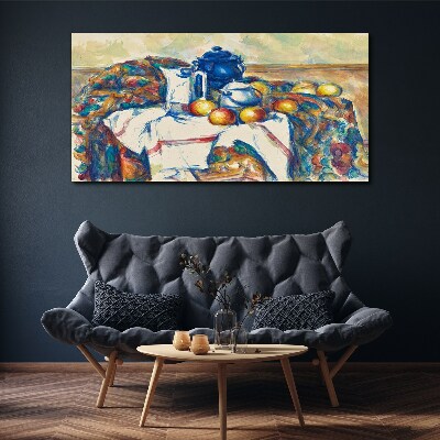 Tablou canvas Natura moartă cu un ceainic albastru