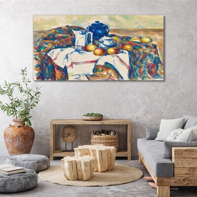 Tablou canvas Natura moartă cu un ceainic albastru