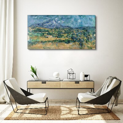 Tablou canvas Peisaj montan in culori pastelate