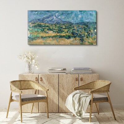 Tablou canvas Peisaj montan in culori pastelate