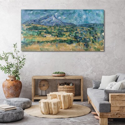 Tablou canvas Peisaj montan in culori pastelate