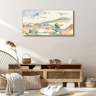 Tablou canvas Peisaj montan in nuante pastelate